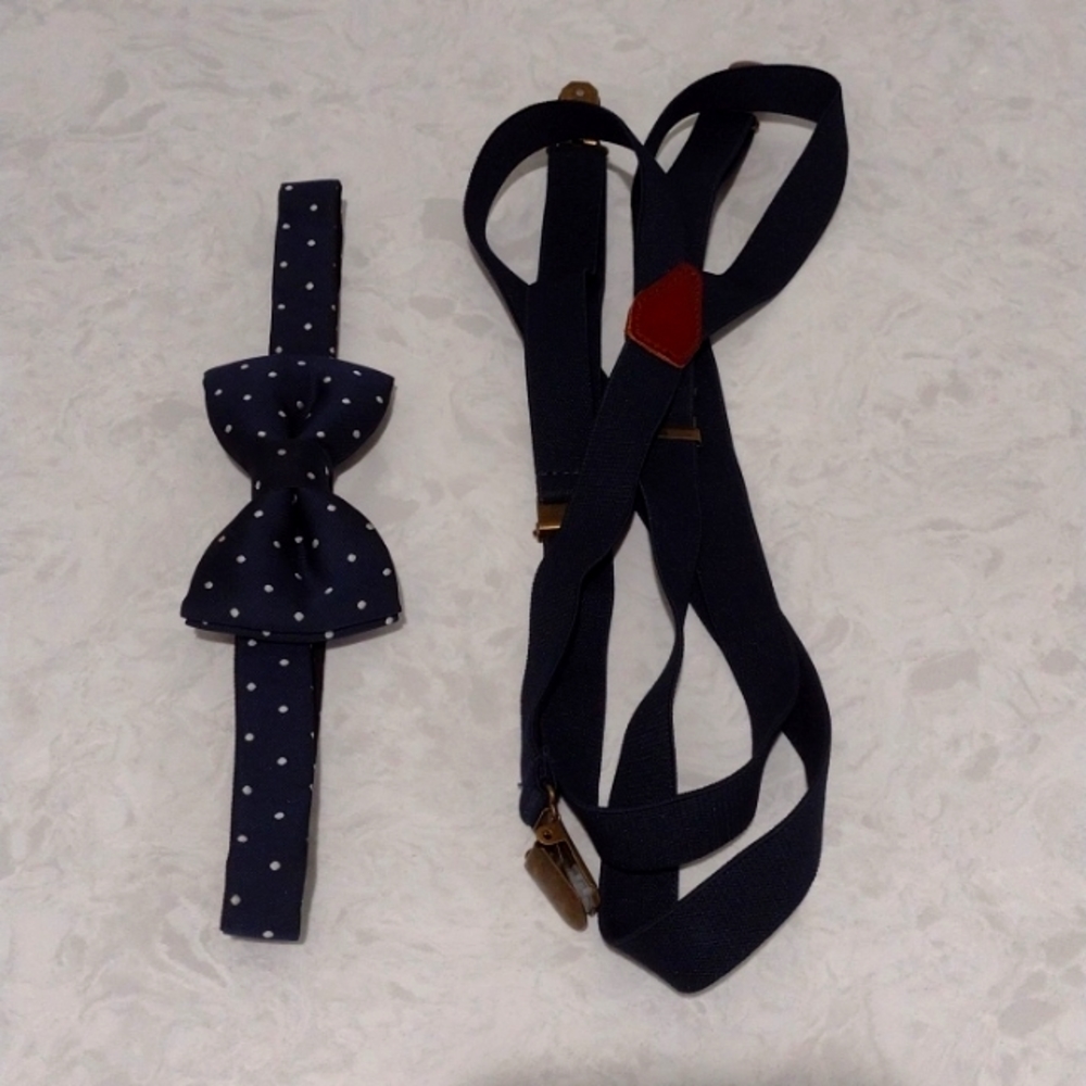 Bow Tie & Suspenders Navy 💙